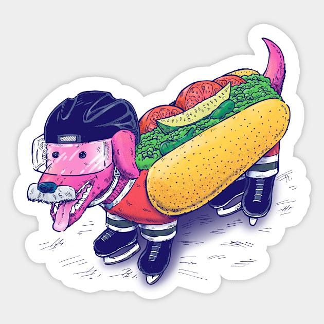 Chicago Hockey Dog Sticker by nickv47